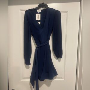 Milly Liv pleated dress in Navy.